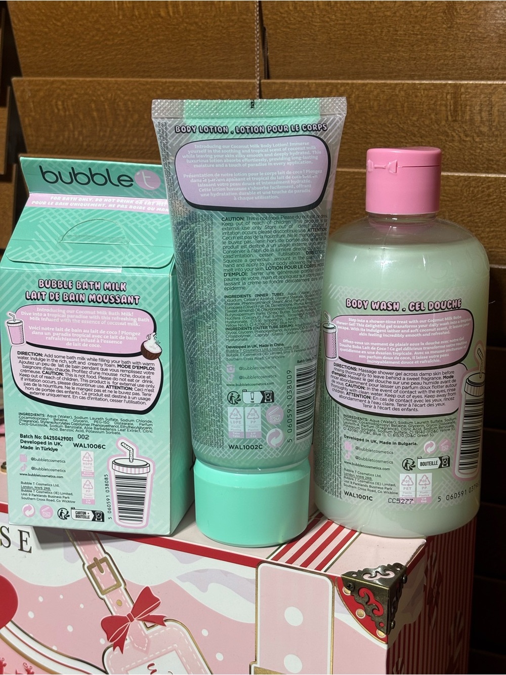Bubble T Coconut Milk Boba Bath Milk, Lotion, and Body Wash Set - Picture 2 of 2